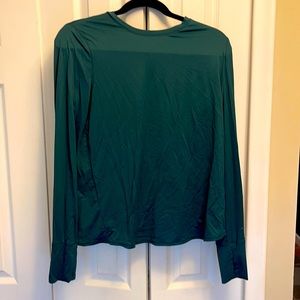 Athleta cross back long sleeve - green - small